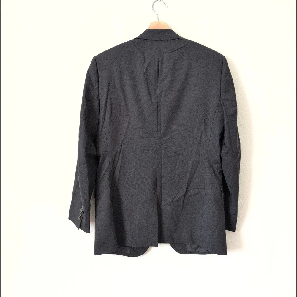 Theory Men Charcoal Wool Blend Suit Jacket‎ Blazer Size 38R Tailored Business